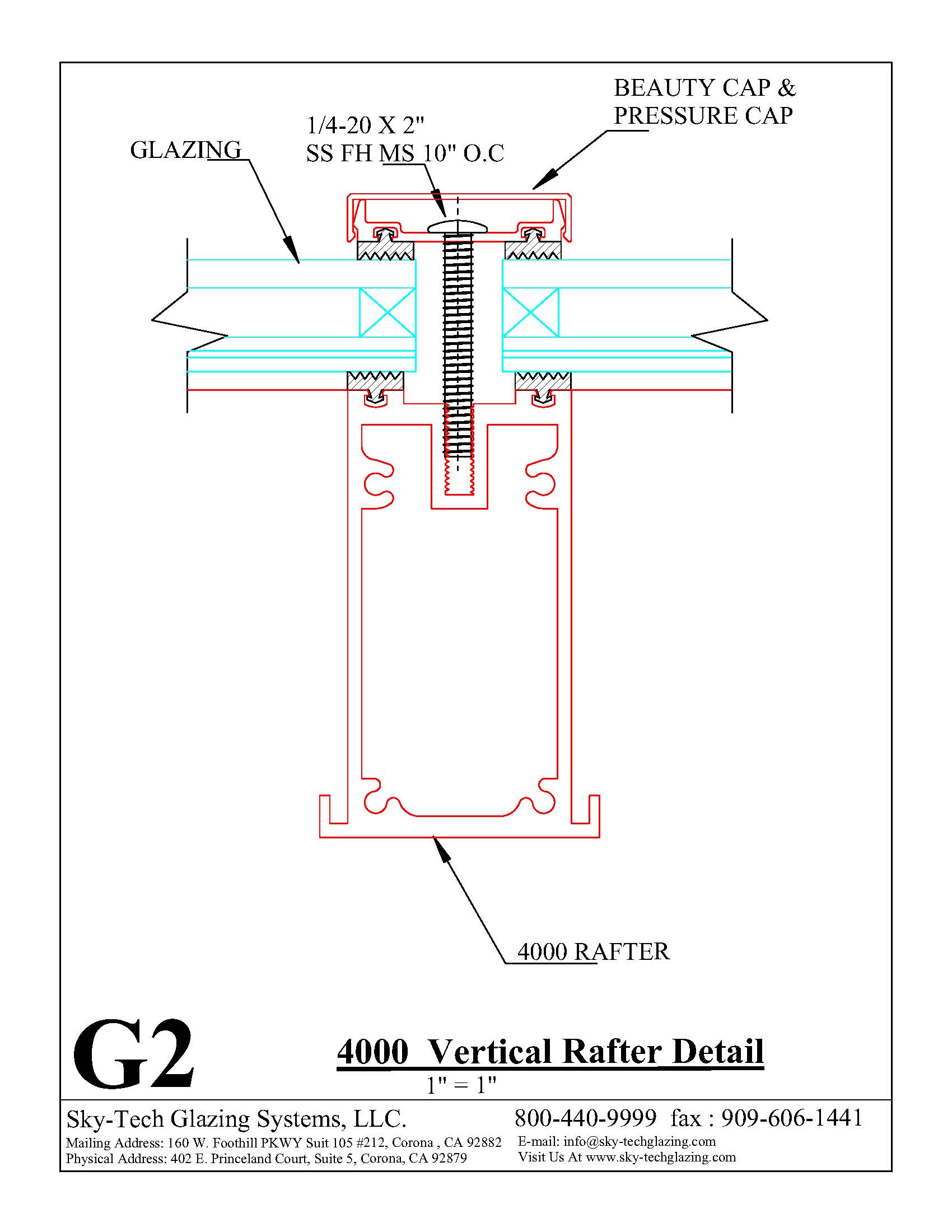 G2 4000 Vertical Rafter Detail