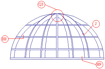 Bent Glass/Segmented Half Dome 6000