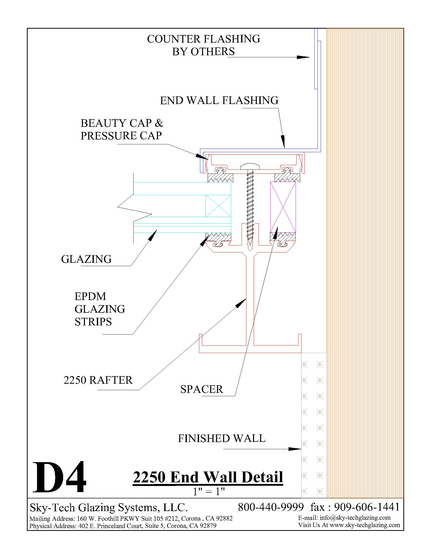 D4 2250 End Wall Detail