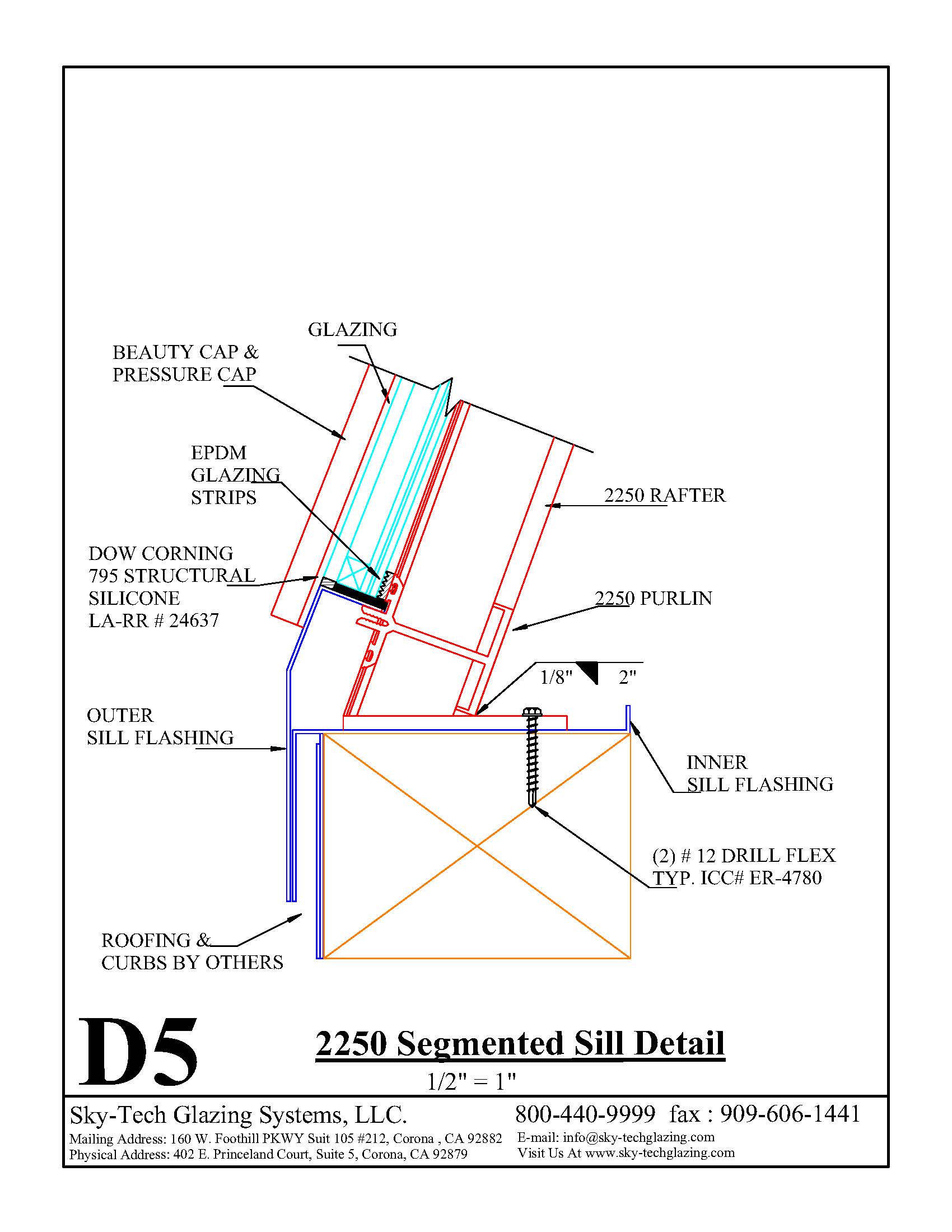 D5 2250 Segmented Sill Detail