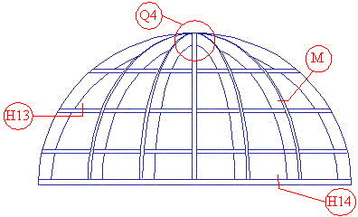 Bent Glass/Segmented Half Dome 9000